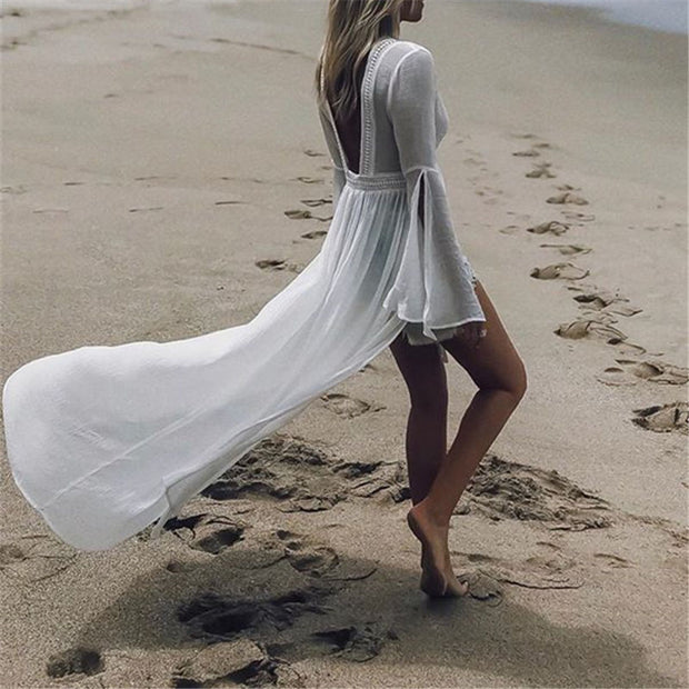 Bamboo Cloth Trumpet Sleeve Sun Protection Cardigan