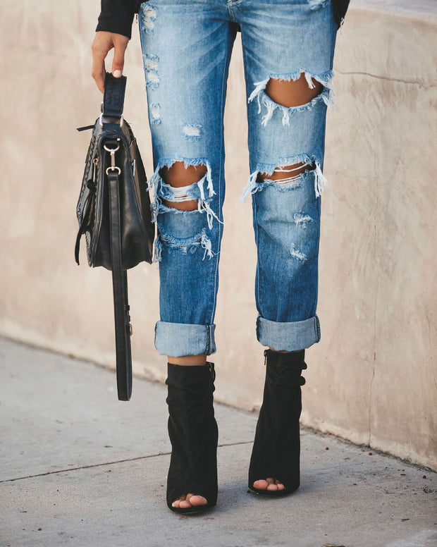 Boho Chic Ripped Jeans
