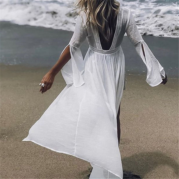 Bamboo Cloth Trumpet Sleeve Sun Protection Cardigan